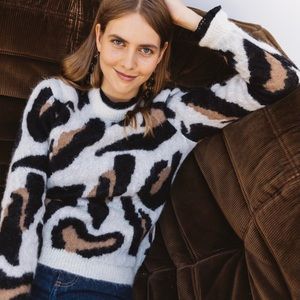 Leopard sweater in mohair M